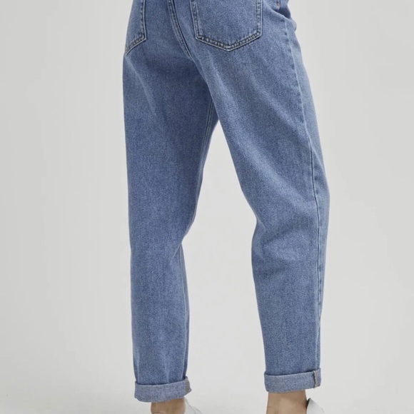 French Connection Size 8 90's Style Gaucho Style Jeans Vintage Blue Wash NWT MOM - Picture 2 of 6